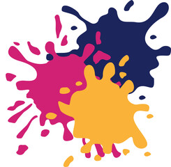 Colorful Watercolor Splash Stain