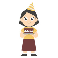 Happy Kid Birthday Character