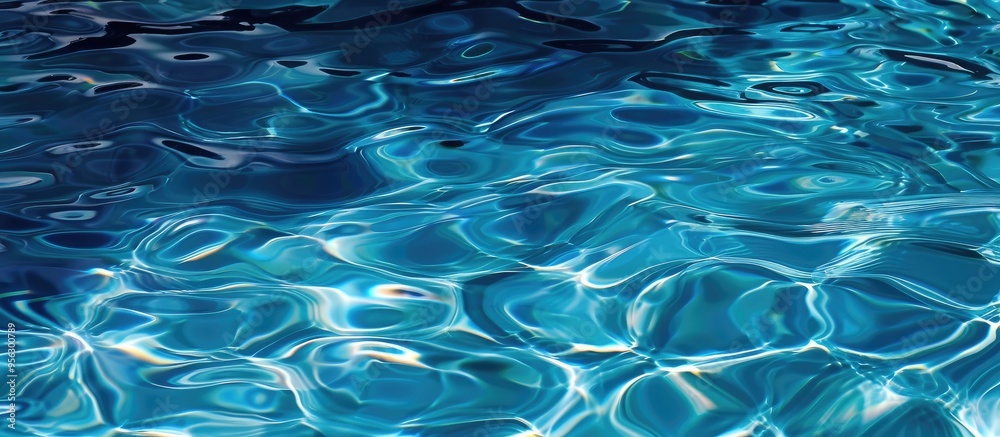 Aufkleber swimming pool displaying a tranquil water surface with gentle ripples perfect for a serene copy spac