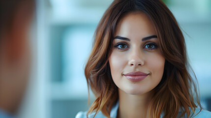 Fototapeta premium Busy Happy Business Woman Professional Bank Manage