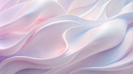 Obraz premium Soft pastel fabric waves with subtle pink and white tones, flowing abstract texture