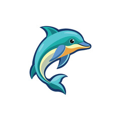 dolphin fish vector art and illustration