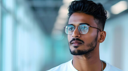 Obraz premium Busy Indian Business Man Project Manager Looking