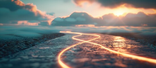 Select your unique path in business career or life Navigate your future with new opportunities and directions Discover your own route in this copy space image