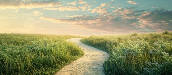 Select your unique path in business career or life Navigate your future with new opportunities and directions Discover your own route in this copy space image