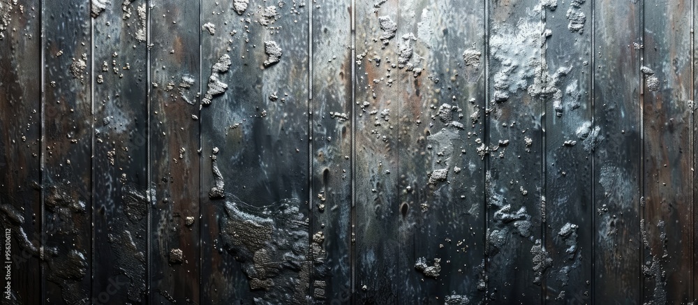Poster Authentic weathered sheet metal background with selective focus ideal for showcasing with copy space image