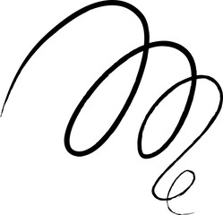 Spiral and swirl brush strokes. Design decoration