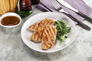 Grilled turkey breast fillet steak