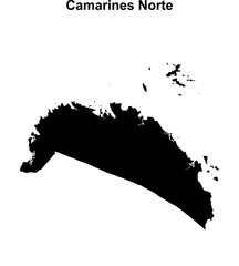 Camarines Norte province blank outline map