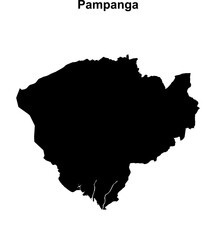 Pampanga province blank outline map
