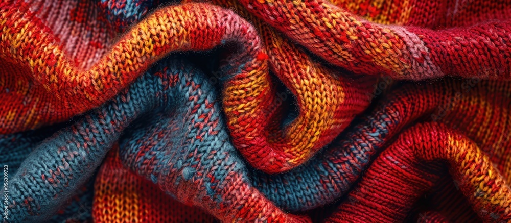Leinwandbilder close up of an abstract knitted jersey fabric ideal for use as a background in images with ample cop