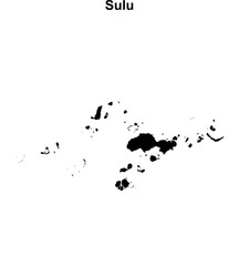 Fototapeta premium Sulu province blank outline map