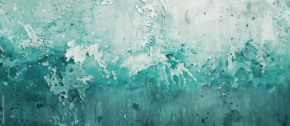 Leinwandbilder a grungy abstract background in shades of seawater or turquoise color it can be used as wallpaper or
