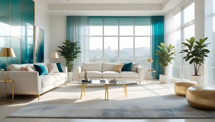 Photo interior modern design room 3d illustration