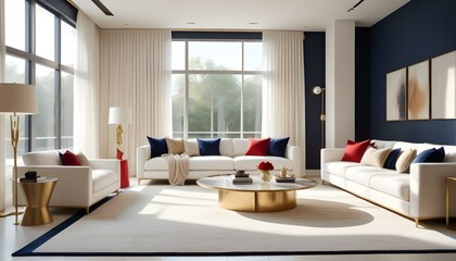 Photo interior modern design room 3d illustration