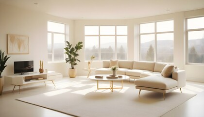 Photo interior modern design room 3d illustration