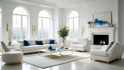 Photo interior modern design room 3d illustration