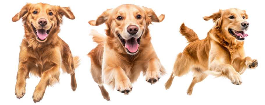  Collecting Golden retriever dog jumping happily isolated on transparent  background, PNG file, graphic resources 