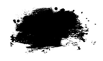 Fototapeta premium Splatter Paint Texture . Black Spray Blot of Ink. Place illustration Over any Object to Create Grungy Effect . hand drawn. Not AI, Vector