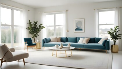 Photo interior modern design room 3d illustration