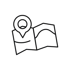 Map icon vector stock illustration