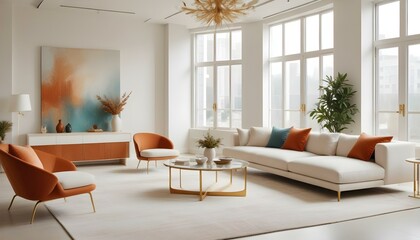 Photo interior modern design room 3d illustration