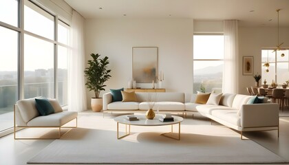 Fototapeta premium Photo interior modern design room 3d illustration