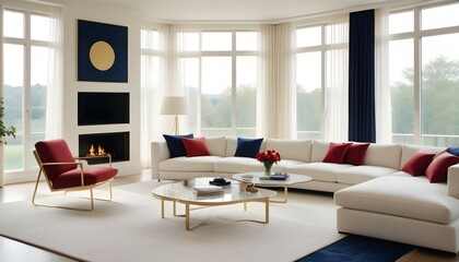 Photo interior modern design room 3d illustration