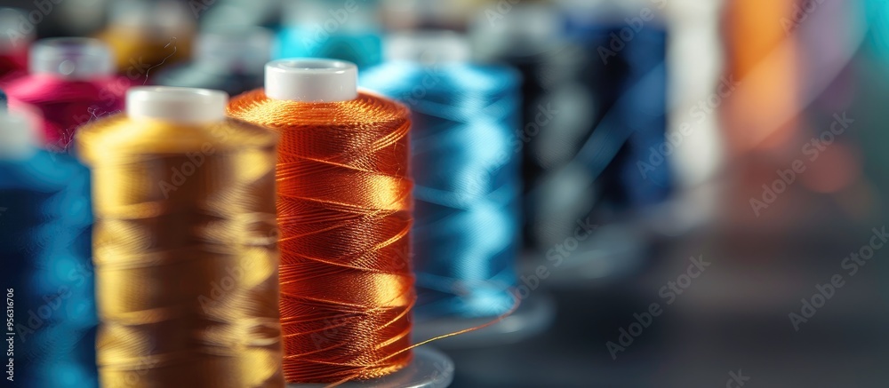 Aufkleber Versatile 60 weight thread ideal for various sewing tasks both intricate hand stitching and robust machine sewing in a copy space image