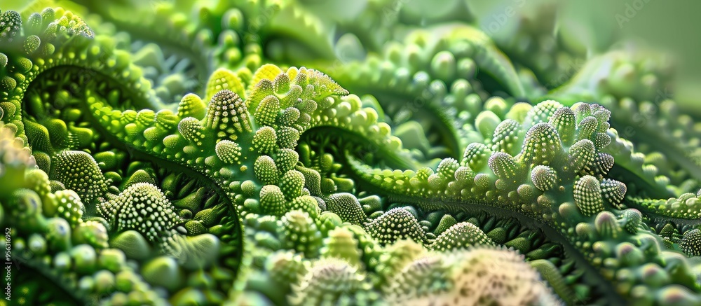 Aufkleber Fractal Romanesco featuring intricate patterns suitable for a copy space image