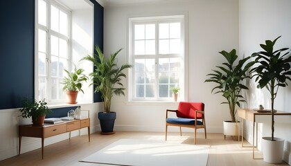 Photo interior modern design room 3d illustration