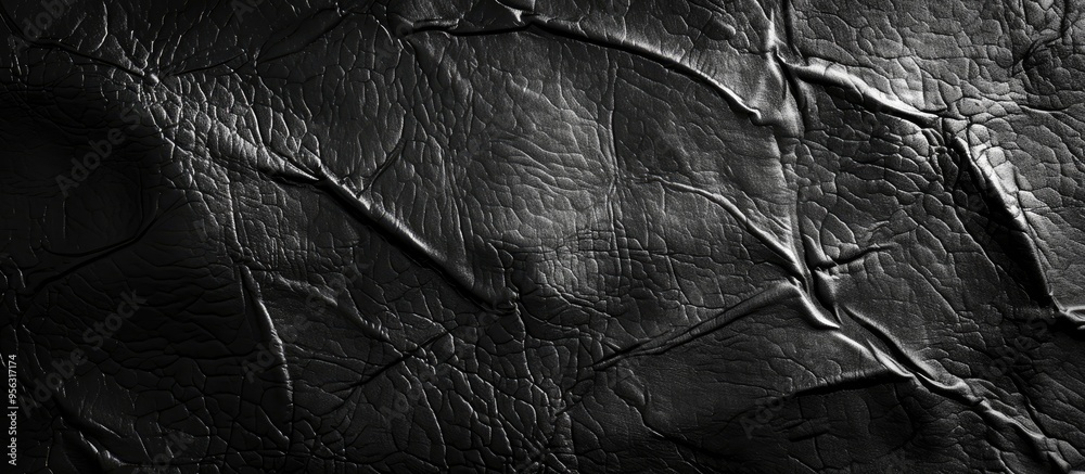 Poster texture of black leather background with copy space image