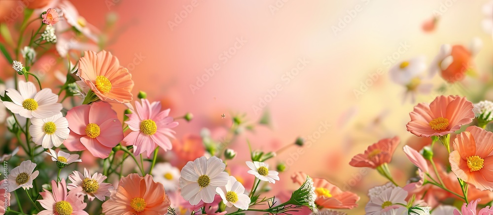 Aufkleber background image with flowers and space for text ideal for birthday celebrations copy space image