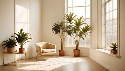 Photo interior modern design room 3d illustration