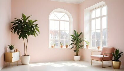 Fototapeta premium Photo interior modern design room 3d illustration