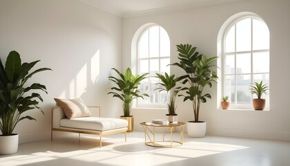 Photo interior modern design room 3d illustration