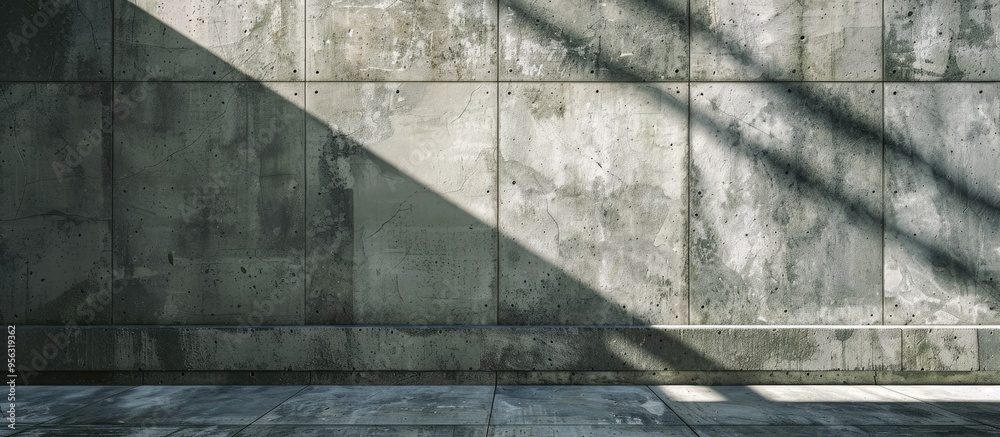 Poster various shadows create depth on an abstract cement texture with a copy space image