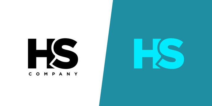 Letter H and S, HS logo design template. Minimal monogram initial based logotype.