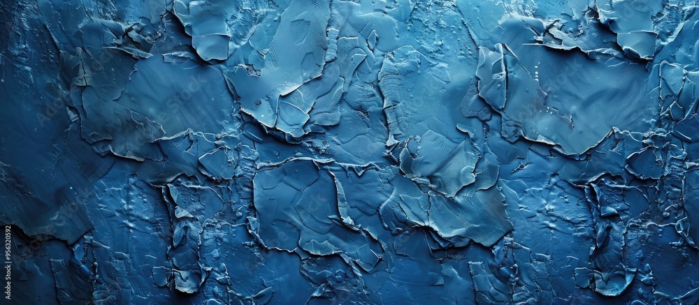 Leinwandbilder decorative blue plaster texture with vignette for a grunge background ideal for showcasing designs w