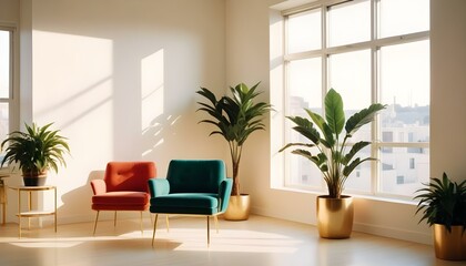 Photo interior modern design room 3d illustration