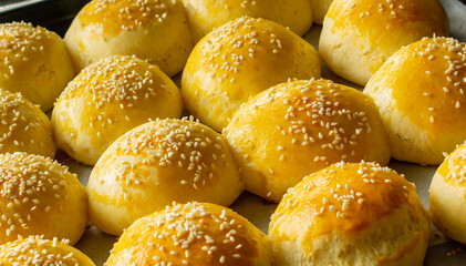 Fresh Homemade Baked Hamburger Buns