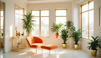 Photo interior modern design room 3d illustration