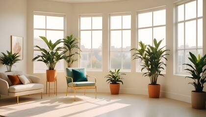 Photo interior modern design room 3d illustration