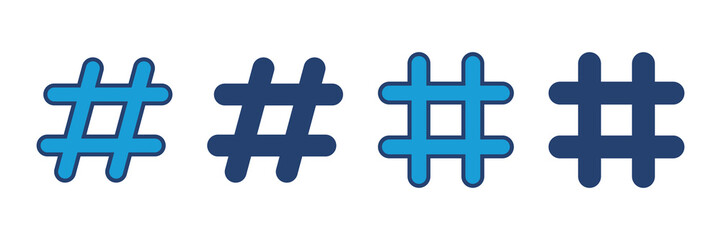 Hashtag icon vector. hashtag symbol