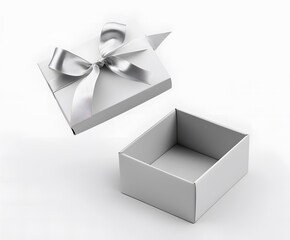 A gift box with a ribbon, ideal for product presentation or celebrations.