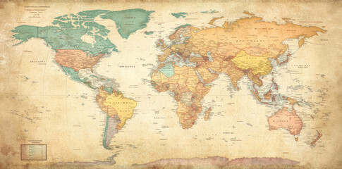 Vintage World Map.