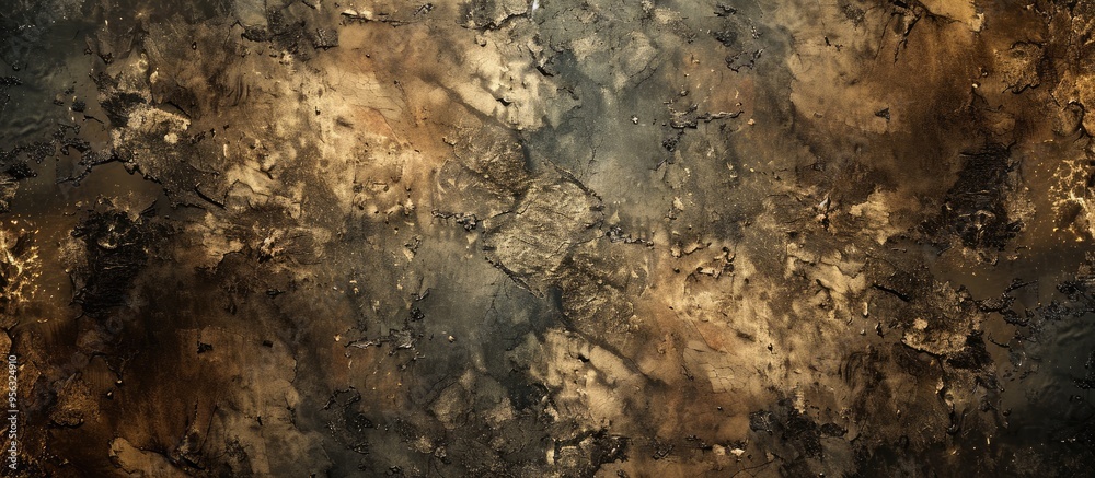 Poster Brown and gray grungy backdrop with a rocky texture suitable for copy space image