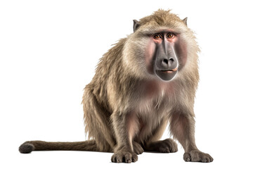 Baboon PNG with transparent background, ideal for wildlife and nature-themed design projects