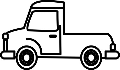 Car Flat Icon Outline