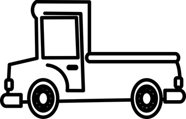 Car Flat Icon Outline